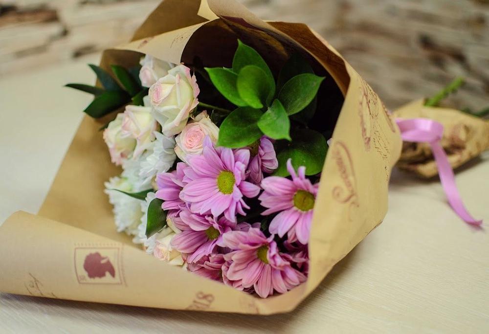 Букет цветов из: Розы и Хризантемы в Заворово