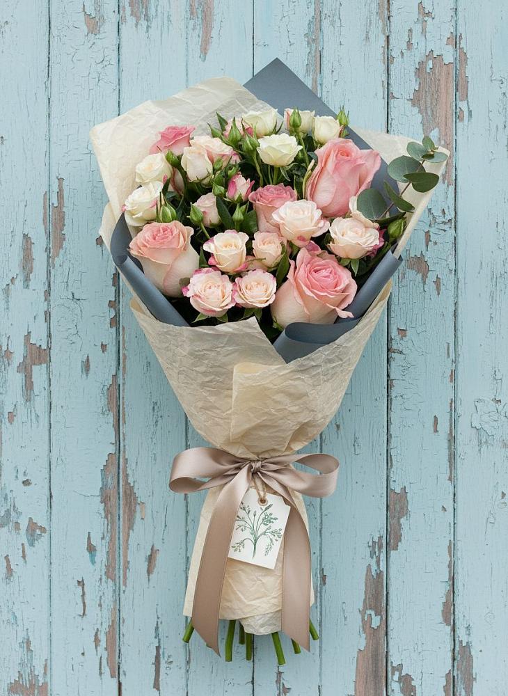 Букет нежный и розовый в Заворово Букет цветов из: Розы в Заворово