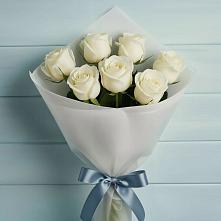 Букет 7 Белых роз Эдлесс Лав в Заворово