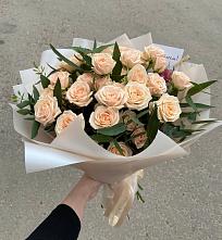 Букет Кремовые розы Латте в Заворово