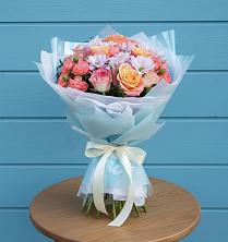 Букет цветов из:  Хризантемы и Розы в Заворово