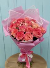 Букет 15 Розовых роз Равель в Заворово